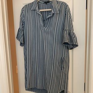 Blue and white dress, great for beach and summer!